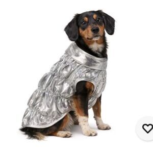 Boots & Barkley Dog Coat Silver Size Various